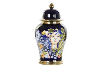 VASE PORCELAINE 22X22X42 CÔTÉ MULTICOLORE JR190256 1