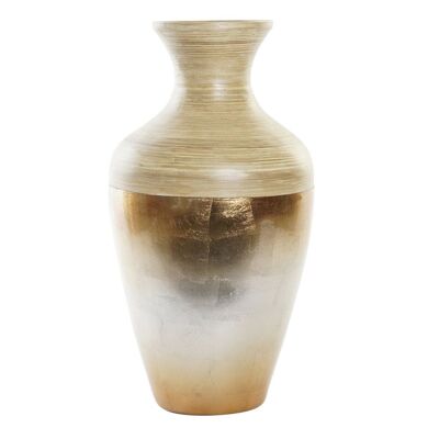 BAMBOO MOTHER OF PEARL VASE 21X21X40 NATURAL BICOLOR JR190999