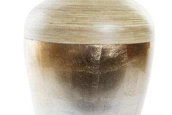 VASE BAMBOU NACRE 21X21X40 NATUREL BICOLORE JR190999 3