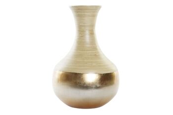 VASE BAMBOU NACRE 25X25X38 NATUREL BICOLORE JR191000 1