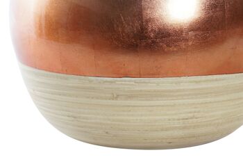 VASE BAMBOU NACRE 26X26X28 NATUREL BICOLORE JR191004 3