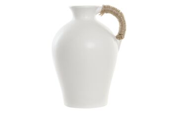 VASE CERAMIQUE 16,5X15X22 BLANC JR191340 1