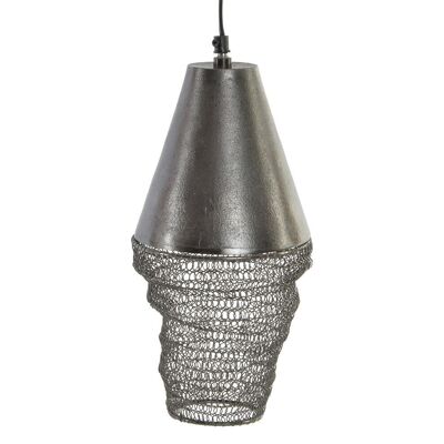 METAL CEILING LAMP 15X15X30 WORN BLACK LA152199