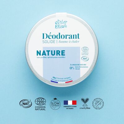 Déodorant solide certifié bio | Nature | 50g