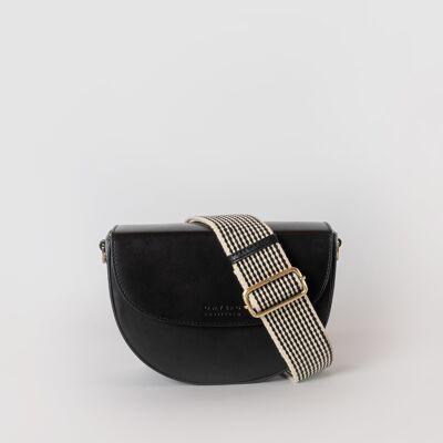 Leather Bag Crossbody - Ava Black Classic