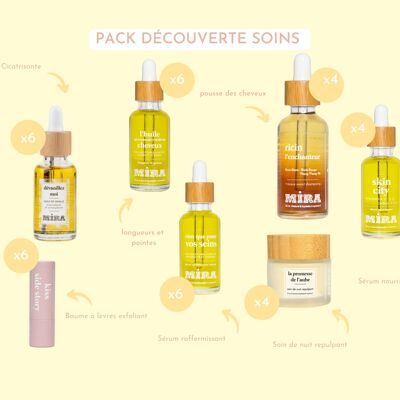 Discovery pack 7 products - Natural care for hair, face, lips, body and chest