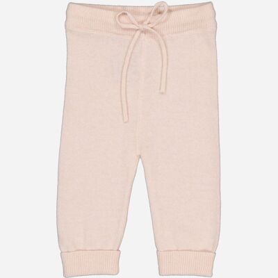 Pearl pink wool and cashmere trousers