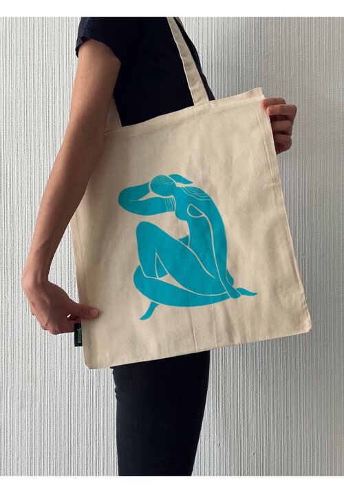 Tote Bag "Nu Bleu Matisse" organic cotton
