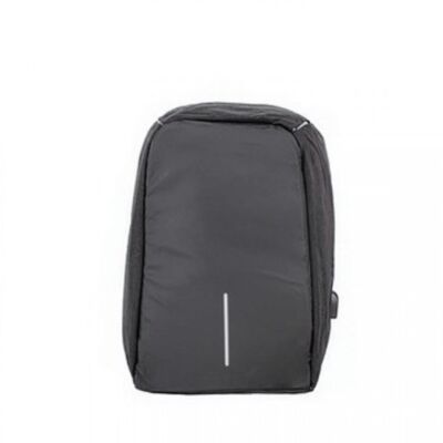 Black anti-theft unisex backpack