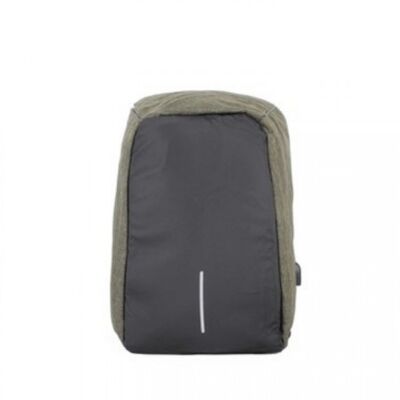 Khaki anti-theft unisex backpack
