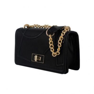 Crossbody bag with chains black