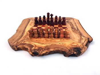 Jeu d&#39;échecs échiquier Gr. S fait à la main en bois d&#39;olivier 4
