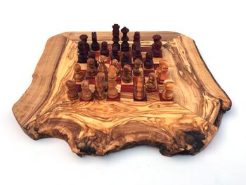 Jeu d&#39;échecs échiquier Gr. S fait à la main en bois d&#39;olivier 7