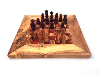 Jeu d&#39;échecs échiquier Gr. S fait à la main en bois d&#39;olivier 6