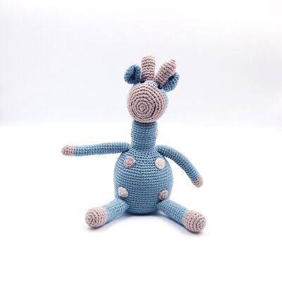 Sonaglio giraffa giocattolo per bambini - uovo di anatra blu