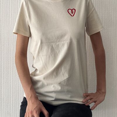 "Heart-red" organic cotton T-shirts