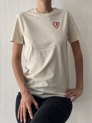 "Heart-red" organic cotton T-shirts 1