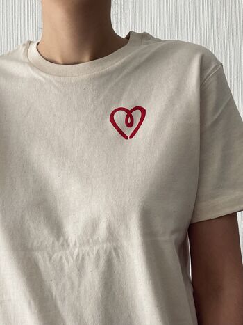 "Heart-red" organic cotton T-shirts 2