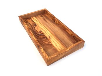 Etagère rectangulaire L. 30 cm Plateau Plateau en bois d&#39;olivier 1