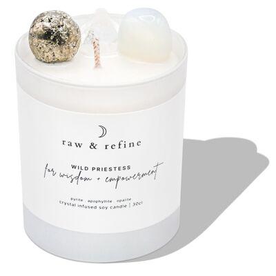 Wild Priestess Crystal Candle - Wisdom + Empowerment - 30cl