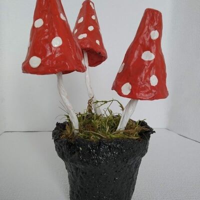 Collection de champignons 2, Epicerie, Sculpture papier mâché