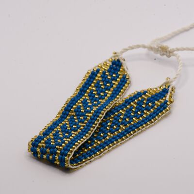 Ethnic Bracelet Navy blue/gold