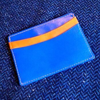 Porte Carte De Crédit - Bleu Et Orange 2