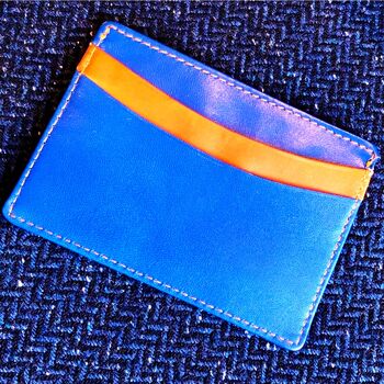Porte Carte De Crédit - Bleu Et Orange 3