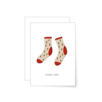 calcetines de navidad | tarjeta postal