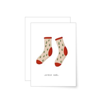 Chaussettes de Noël | Carte pliée