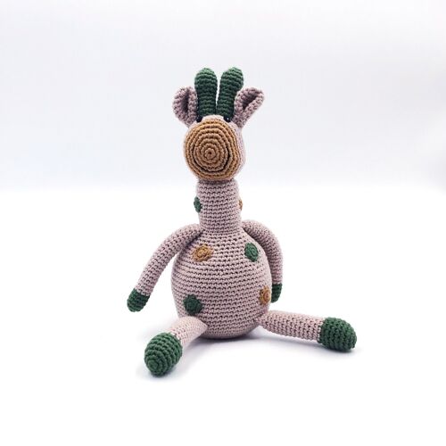 Baby Toy Giraffe rattle - taupe