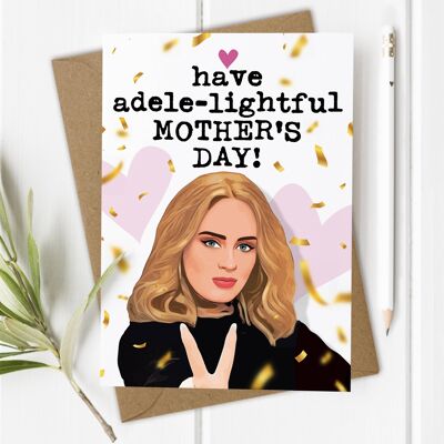 Adele-Lightful - Divertente biglietto per la festa della mamma