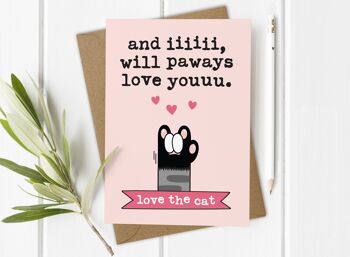 Cat Mum Love You - Carte Fête des mères / Anniversaire de maman 2