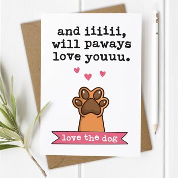 Dog Mum Love You - Carte Fête des mères / Anniversaire de maman 1