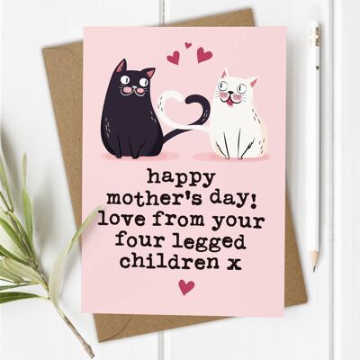 Mum of Cats - Mother's Day Card