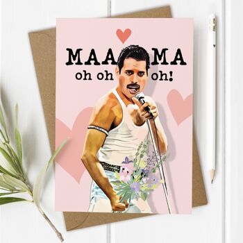 Mama Freddie Mercury - Fête des mères drôle / Anniversaire de maman C 1