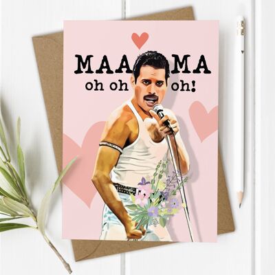 Mama Freddie Mercury - Fête des mères drôle / Anniversaire de maman C