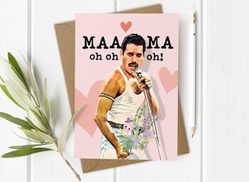Mama Freddie Mercury - Fête des mères drôle / Anniversaire de maman C 2