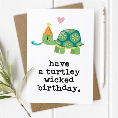 Wicked Turtle - Tarjeta de cumpleaños divertida