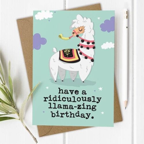 Llama-zing - Funny Birthday Card