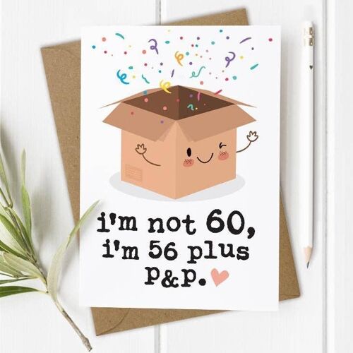 60th, Age 60 - Funny Birthday Card