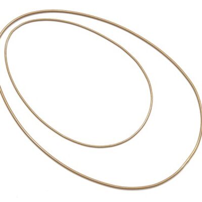 Metal ring oval / egg-shaped, 24x35cm, gold