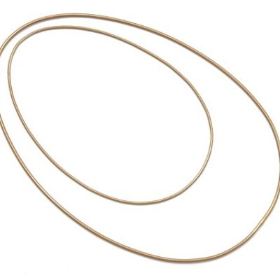 Metal ring oval / egg-shaped, 24x35cm, gold