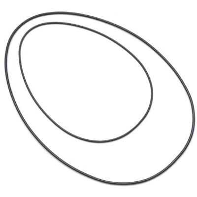 Anillo de metal ovalado / en forma de huevo, 24x35cm, negro