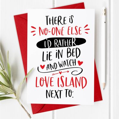 Love Island - Tarjeta divertida de San Valentín / Aniversario