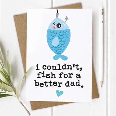 Papà pesca - Festa del papà / Biglietto di compleanno di papà