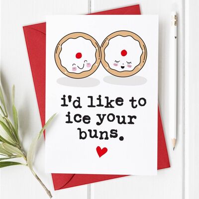 Iced Buns - Rude Valentine's Day Card / Anniversary