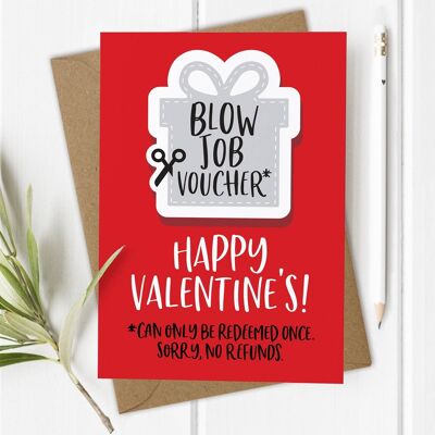 Bl*w Job Voucher - Funny Valentine's Day Card