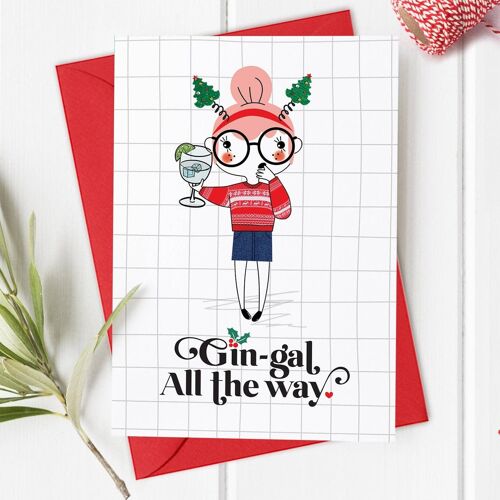 Daisy Doo Gin-Gal - Christmas Card