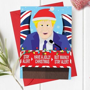 Annonce de Boris Johnson - Carte de Noël drôle 1